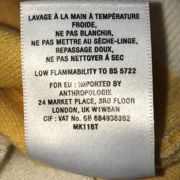 Moth Sweater Anthropologie Yellow White Check Gingham Plaid Scalloped He… - Picture 6 of 11